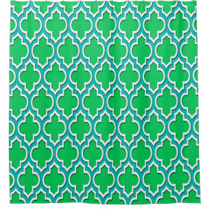 Emerald Green Teal White XL Moroccan #4DS