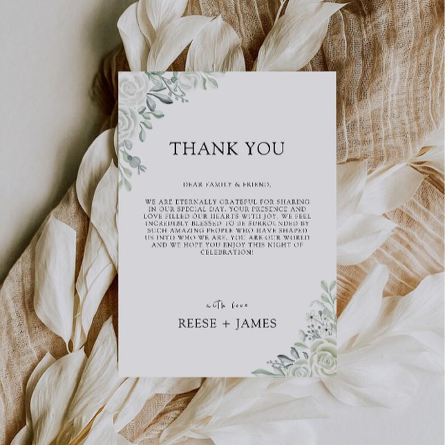 Emerald Green Thank You Letter, Napkin Note Menu (Emerald Green Thank You Letter, Napkin Note Menu)