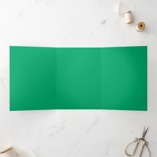 Emerald Green Trifold Invitation – Customizable (Inside)