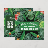 Emerald Green Tropical Jungle Destination Wedding