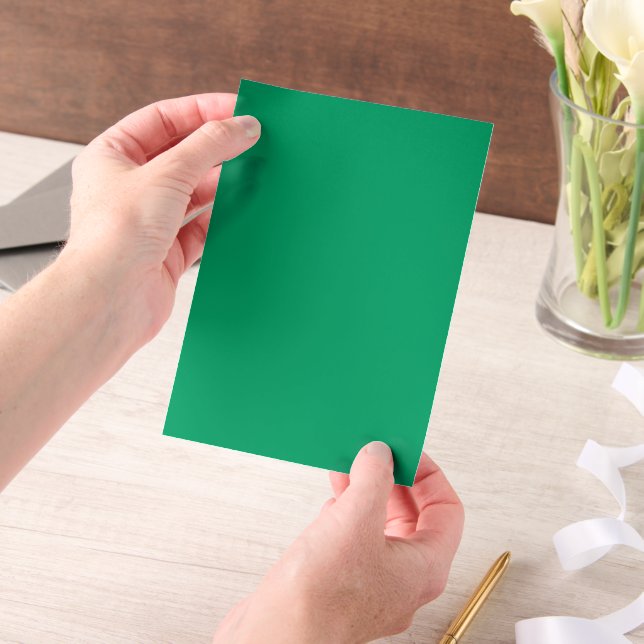 Emerald Green Vellum Overlay Sheet – Customizable Invitations (Handheld)