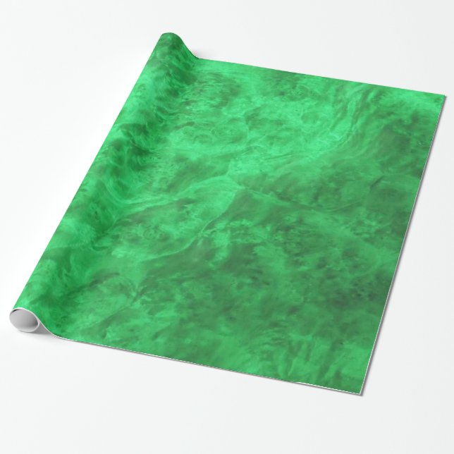 Emerald Green Velvet Wrapping Paper (Unrolled)