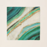 Emerald green watercolor and gold scarf<br><div class="desc">Emerald green watercolor and gold</div>