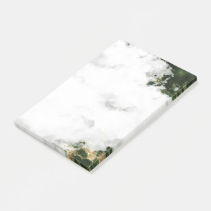 Emerald Green Watercolor Geode Post-it Notes