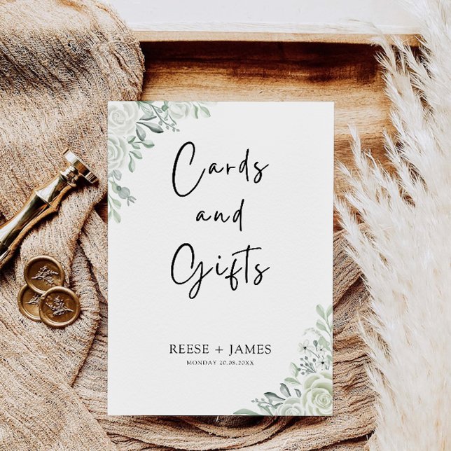 Emerald Green Wedding Cards and Gifts Sign (Emerald Green Wedding Cards and Gifts Sign)