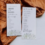 Emerald Green Wedding Ceremony Program Template<br><div class="desc">Walk your loved ones through every step of your ceremony with our Wedding Programs Template. The names of you and your partner swirl at the top of every card with your unforgettable moments. Match your wedding theme perfectly when you customize with endless combinations of colours and fonts!</div>