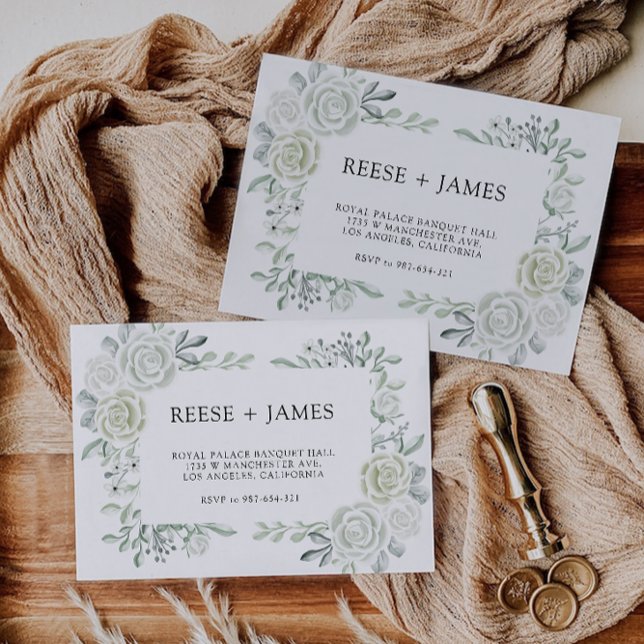 Emerald Green  Wedding Envelope Address Template (Emerald Green Wedding Envelope Address Template)