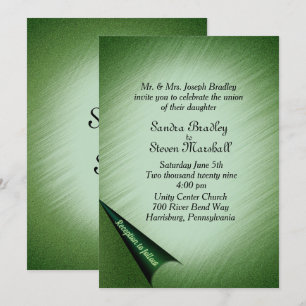 Emerald Green Wedding Invitation