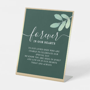 Emerald Green Wedding Memorial Table Sign