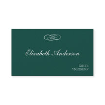 Emerald Green Wedding Place Cards
