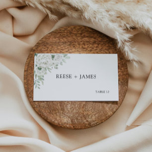Emerald Green Wedding Place Cards Template