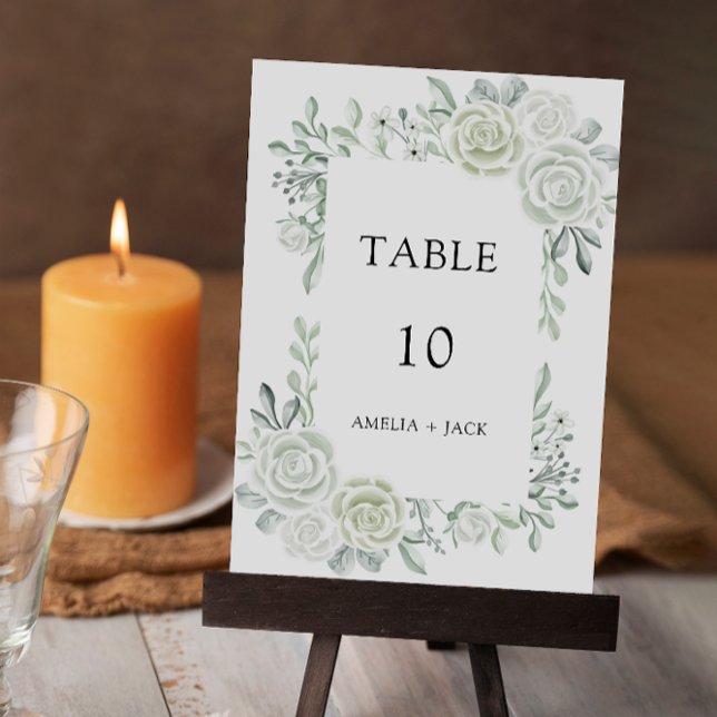 Emerald Green Wedding Table Cards Template (Emerald Green Wedding Table Cards Template)
