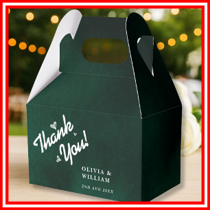 Emerald Green Wedding Thank You Favor Box