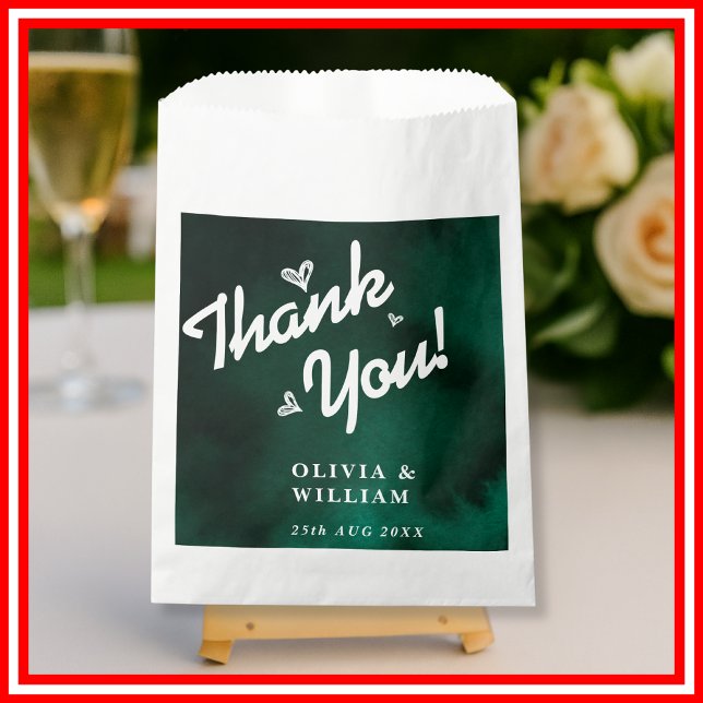Emerald Green Wedding Thank You Favour Bag (Creator Uploaded)