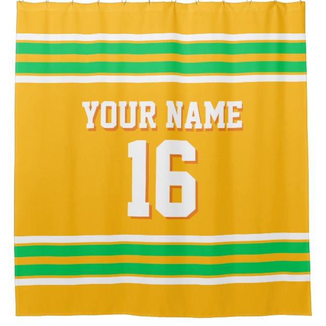 Emerald Green White Stripes Sports Jersey (Front)