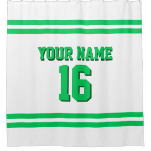 Emerald Green White Stripes Sports Jersey