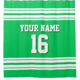 Emerald Green with White Stripes Sports Jersey