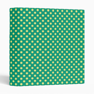 Emerald Green with Yellow Polka Dots by STaylor Binder