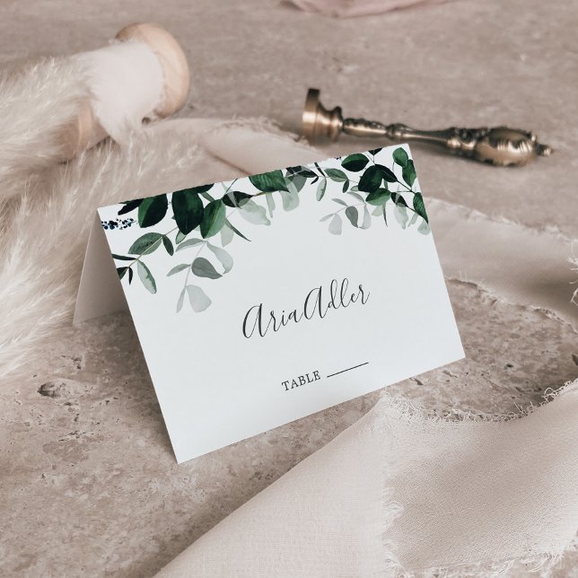 Emerald Greenery Cartes de Mariage imprimables (Créateur téléchargé)