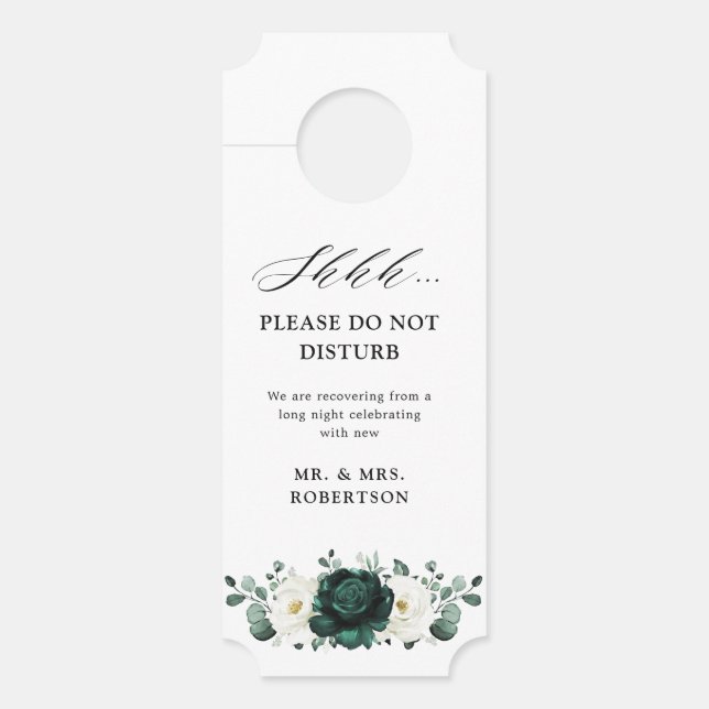 Emerald Greenery Eucalyptus Do not disturb Door Ha Hanger (Front)