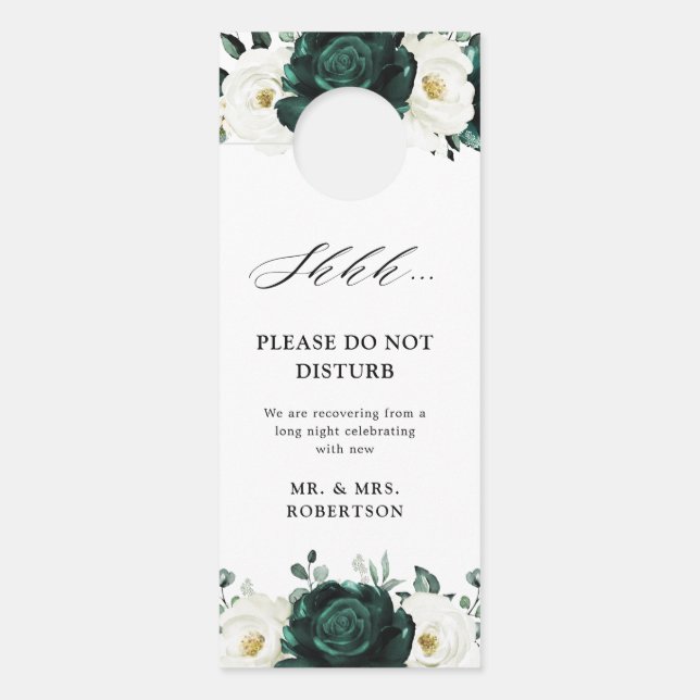 Emerald Greenery Eucalyptus Do not disturb Door Hanger (Front)
