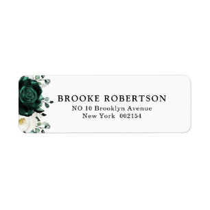 Emerald Greenery Eucalyptus White  Return Address
