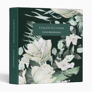 Emerald Greenery Floral Classeur