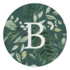 Emerald Greenery | Green Monogram Envelope Seals