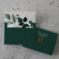 Emerald Greenery | Green Wedding Invitation