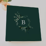 Emerald Greenery Green Wedding Photo Album Binder<br><div class="desc">This emerald greenery green wedding photo album 3 ring binder is perfect for a boho wedding. The elegant yet rustic design features moody dark green watercolor leaves and eucalyptus with a modern bohemian woodland feel. Personalize the front cover with your monogram, and the spine with the names of the couple...</div>