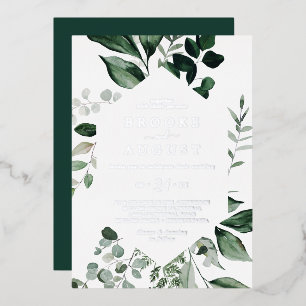 Emerald Greenery   Silver Foil All In One Wedding