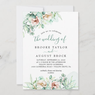 Emerald Greenery The Wedding Of Invitation