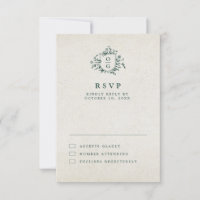 Emerald Greenery Vintage Botanical Wedding