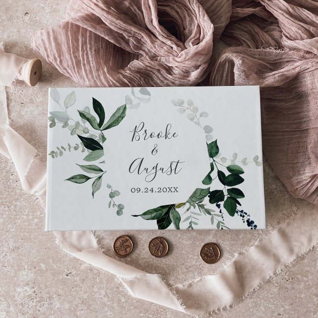 Emerald Greenery Wedding Guest Book (Creator Uploaded)