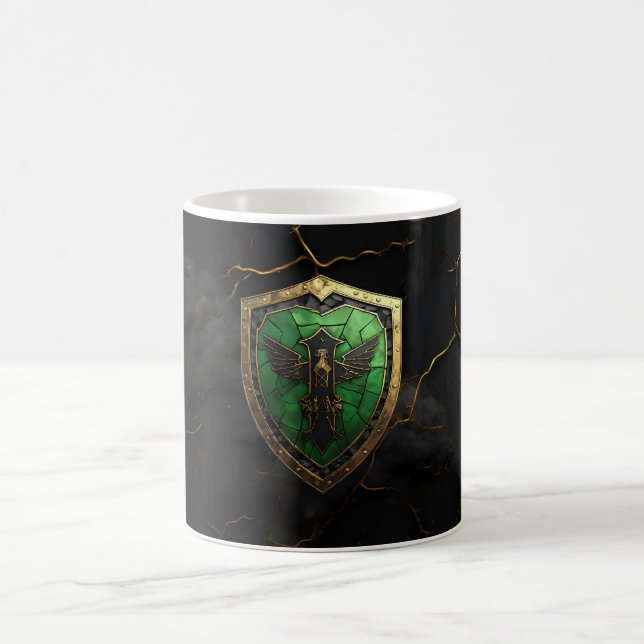 Emerald Guardian Eagle Fantasy  Coffee Mug (Center)