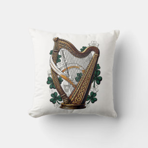 Emerald Harp Shenanigans T-Shirt  Throw Pillow