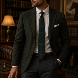 Emerald Heritage Tartan Plaid Luxury Old Money Tie