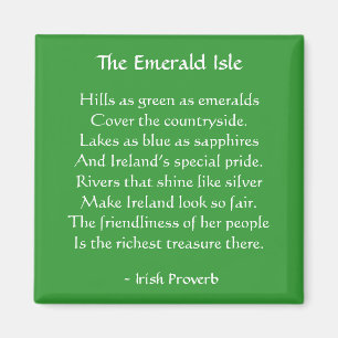 Emerald Isle Irish Proverb Magnet