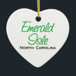 Emerald Isle, NC Ceramic Ornament<br><div class="desc">This original Emerald Isle, NC design is one of many North Carolina creations by Worldshop.</div>