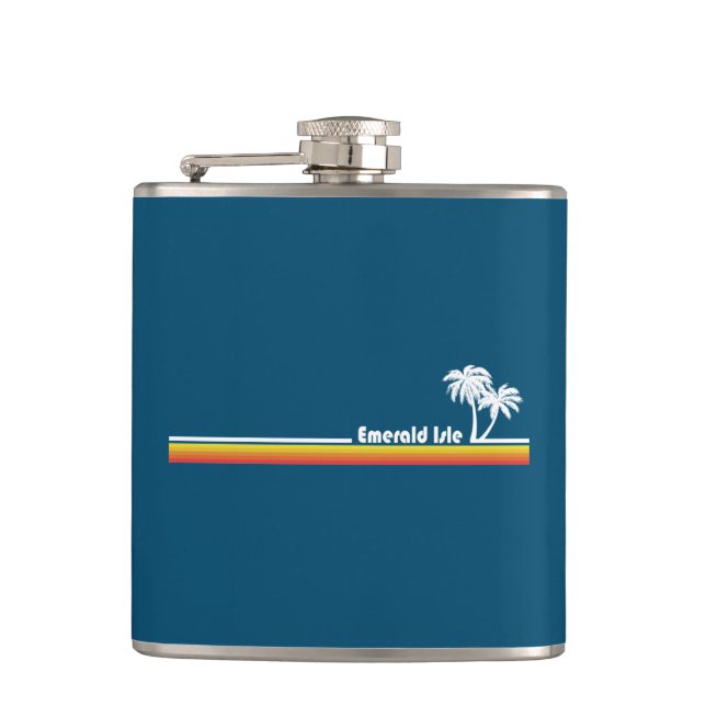 Emerald Isle North Carolina Hip Flask (Front)
