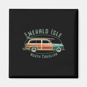 Emerald Isle North Carolina Vintage Surfing Magnet