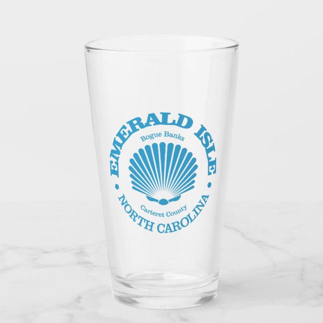 Emerald Isle (seashell) Glass (Front)