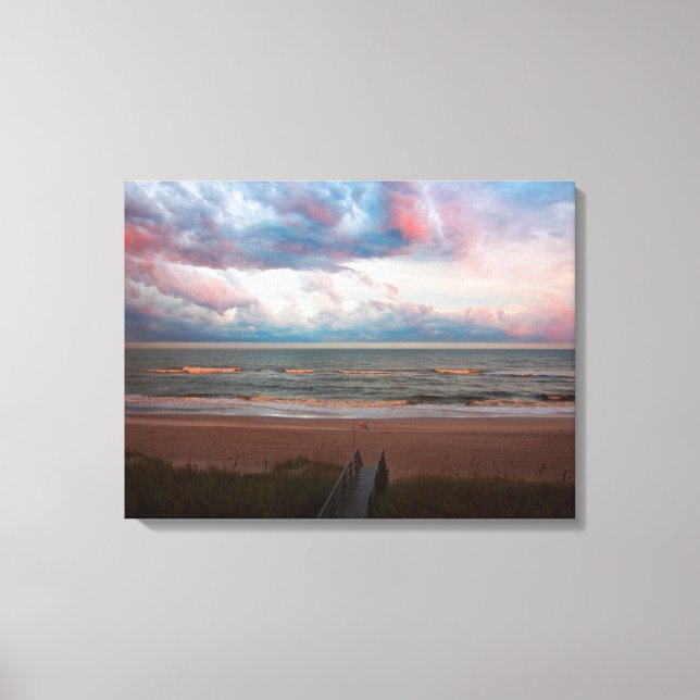 Emerald Isle Sunset Canvas Print (Front)