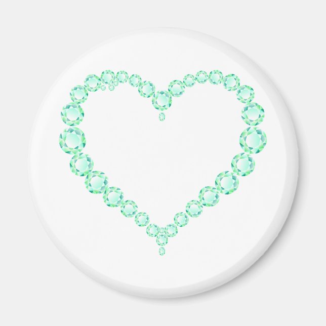 Emerald Jewel Heart Magnet (Front)
