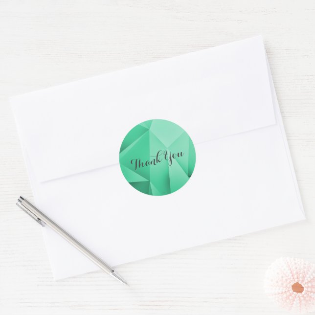 Emerald Jewel Tones Thank You Stickers (Envelope)