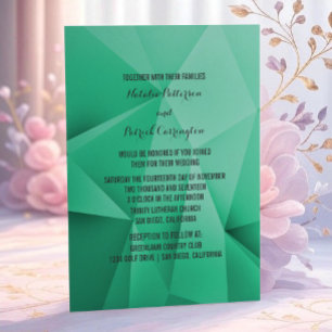 Emerald Jewel Tones Wedding Invitation