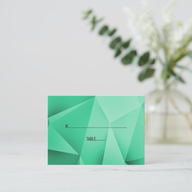 Emerald Jewel Tones Wedding Place Cards (Standing Front)