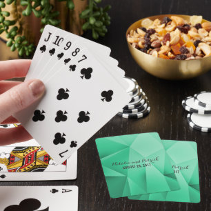 Emerald Jewel Tones Wedding Playing Cards