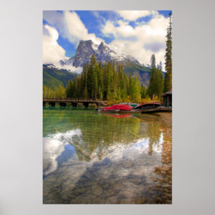 Emerald Lake Canoes Poster