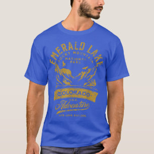 Emerald Lake Rocky Mountain National Park Distress T-Shirt